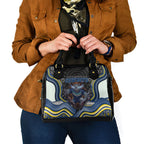 North Queensland Cowboys Shoulder Handbag The Scream of Lightning Eyes - Indigenous Dot Ripping Effect