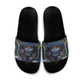 North Queensland Cowboys Slide Sandals The Scream of Lightning Eyes - Indigenous Dot Ripping Effect
