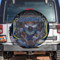 North Queensland Cowboys Spare Tire Cover The Scream of Lightning Eyes - Indigenous Dot Ripping Effect