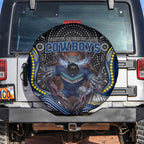 North Queensland Cowboys Spare Tire Cover The Scream of Lightning Eyes - Indigenous Dot Ripping Effect
