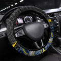 North Queensland Cowboys Steering Wheel Cover The Scream of Lightning Eyes - Indigenous Dot Ripping Effect