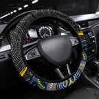 North Queensland Cowboys Steering Wheel Cover The Scream of Lightning Eyes - Indigenous Dot Ripping Effect
