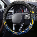North Queensland Cowboys Steering Wheel Cover The Scream of Lightning Eyes - Indigenous Dot Ripping Effect