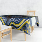 North Queensland Cowboys Tablecloth The Scream of Lightning Eyes - Indigenous Dot Ripping Effect