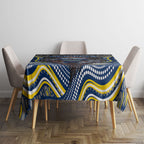 North Queensland Cowboys Tablecloth The Scream of Lightning Eyes - Indigenous Dot Ripping Effect