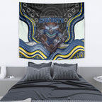 North Queensland Cowboys Tapestry The Scream of Lightning Eyes - Indigenous Dot Ripping Effect