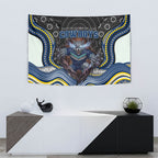 North Queensland Cowboys Tapestry The Scream of Lightning Eyes - Indigenous Dot Ripping Effect