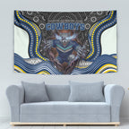 North Queensland Cowboys Tapestry The Scream of Lightning Eyes - Indigenous Dot Ripping Effect
