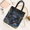 North Queensland Cowboys Tote Bag The Scream of Lightning Eyes - Indigenous Dot Ripping Effect