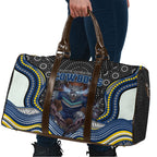 North Queensland Cowboys Travel Bag The Scream of Lightning Eyes - Indigenous Dot Ripping Effect