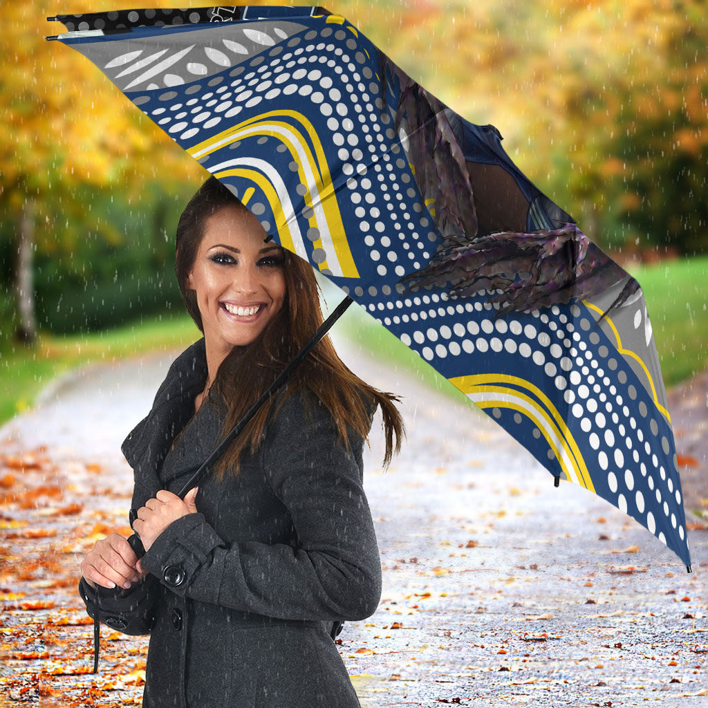North Queensland Cowboys Umbrella The Scream of Lightning Eyes - Indigenous Dot Ripping Effect