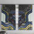 North Queensland Cowboys Window Curtain The Scream of Lightning Eyes - Indigenous Dot Ripping Effect