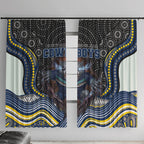 North Queensland Cowboys Window Curtain The Scream of Lightning Eyes - Indigenous Dot Ripping Effect