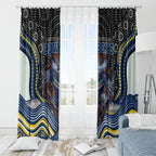North Queensland Cowboys Window Curtain The Scream of Lightning Eyes - Indigenous Dot Ripping Effect