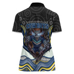 North Queensland Cowboys Women Polo Shirt The Scream of Lightning Eyes - Indigenous Dot Ripping Effect