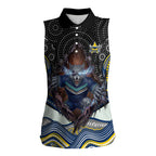 North Queensland Cowboys Women Sleeveless Polo Shirt The Scream of Lightning Eyes - Indigenous Dot Ripping Effect