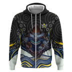 North Queensland Cowboys Zip Hoodie The Scream of Lightning Eyes - Indigenous Dot Ripping Effect