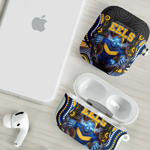 Parramatta Eels AirPods Case The Scream of Lightning Eyes - Indigenous Dot Ripping Effect