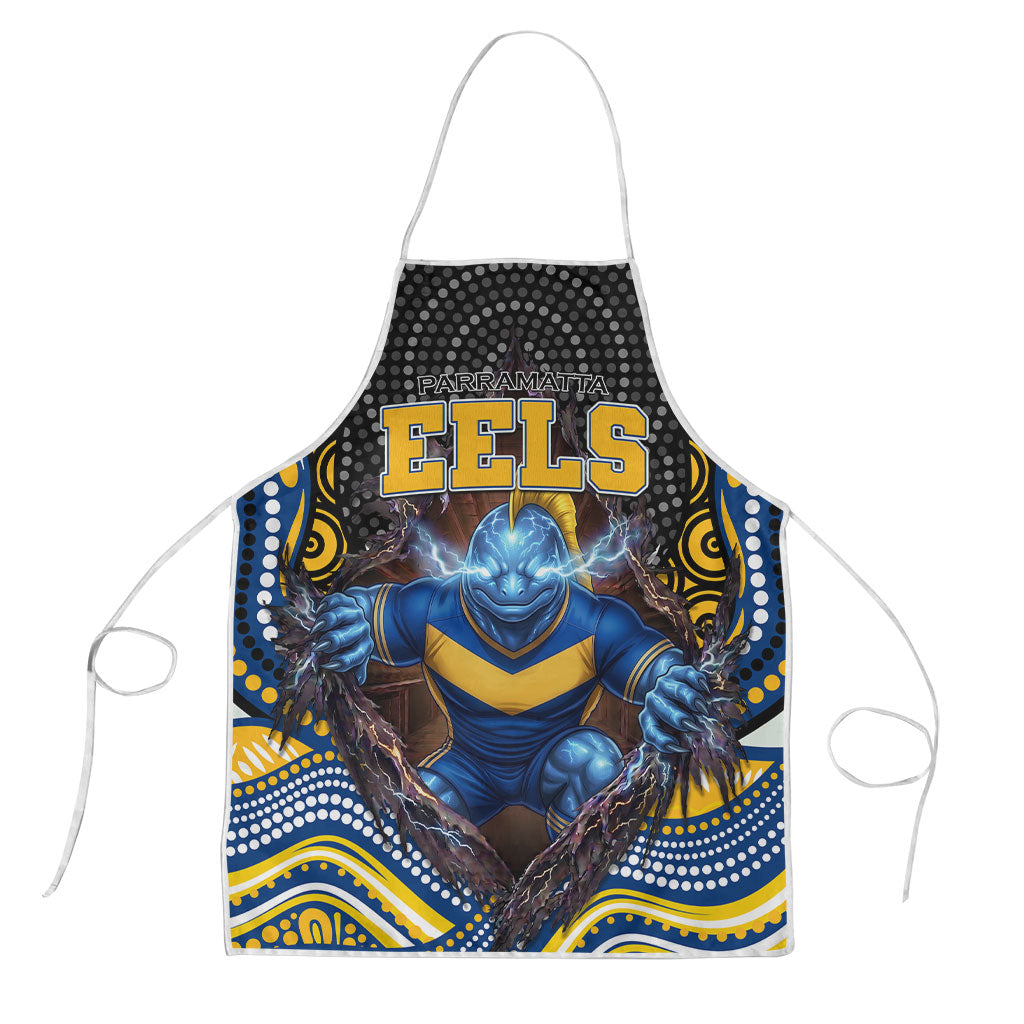 Parramatta Eels Apron The Scream of Lightning Eyes - Indigenous Dot Ripping Effect