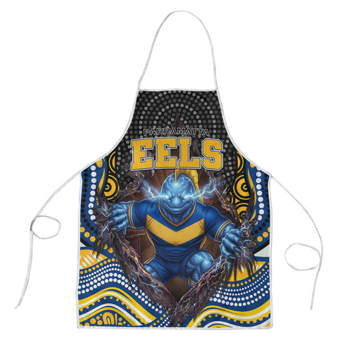 Parramatta Eels Apron The Scream of Lightning Eyes - Indigenous Dot Ripping Effect