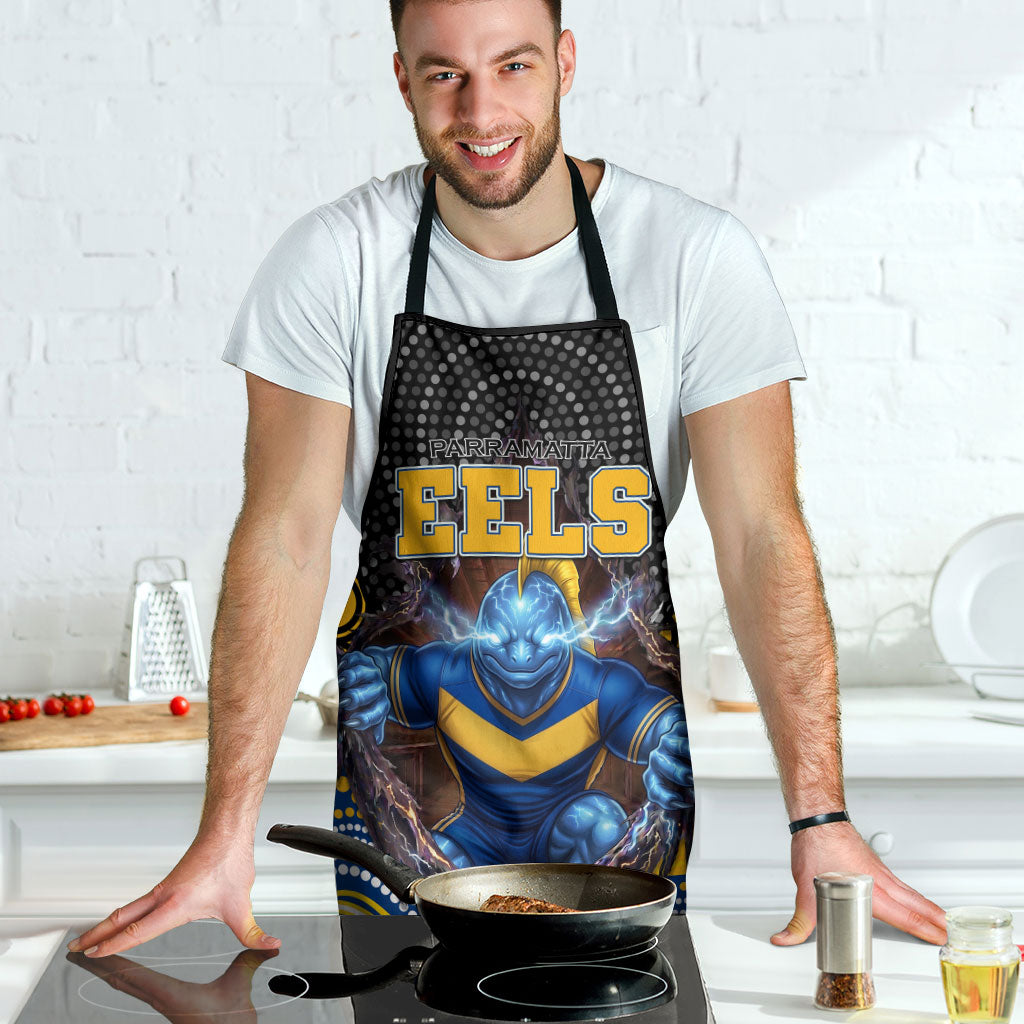 Parramatta Eels Apron The Scream of Lightning Eyes - Indigenous Dot Ripping Effect