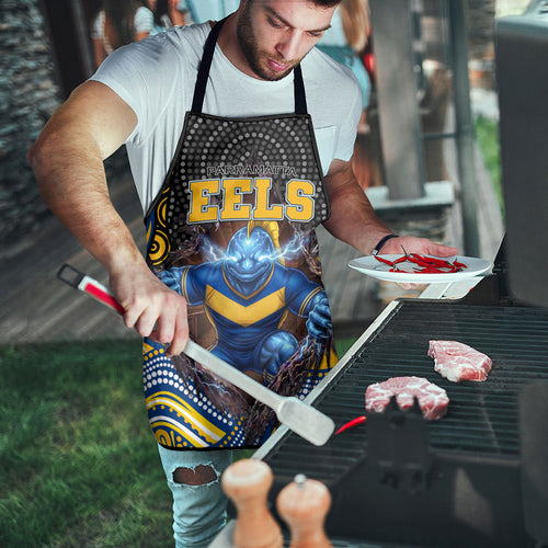 Parramatta Eels Apron The Scream of Lightning Eyes - Indigenous Dot Ripping Effect