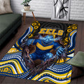 Parramatta Eels Area Rug The Scream of Lightning Eyes - Indigenous Dot Ripping Effect