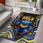 Parramatta Eels Area Rug The Scream of Lightning Eyes - Indigenous Dot Ripping Effect