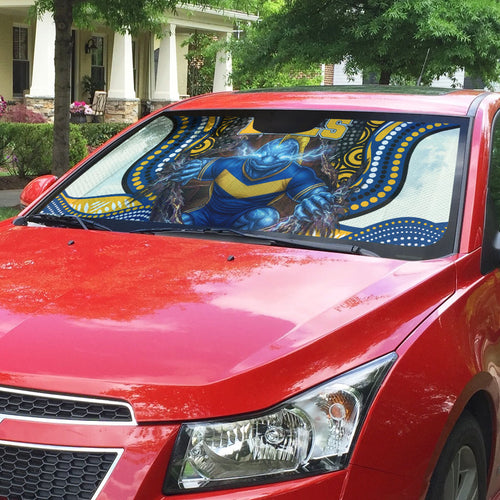 Parramatta Eels Auto Sun Shade The Scream of Lightning Eyes - Indigenous Dot Ripping Effect