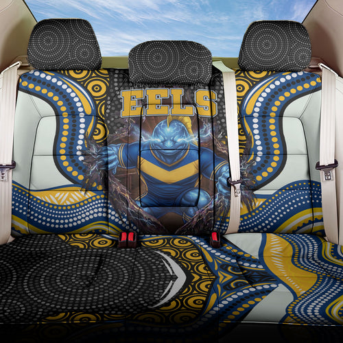 Parramatta Eels Back Car Seat Cover The Scream of Lightning Eyes - Indigenous Dot Ripping Effect