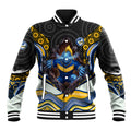 Parramatta Eels Baseball Jacket The Scream of Lightning Eyes - Indigenous Dot Ripping Effect
