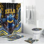 Parramatta Eels Bathroom Set The Scream of Lightning Eyes - Indigenous Dot Ripping Effect