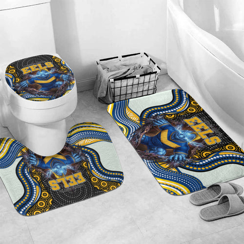 Parramatta Eels Bathroom Set The Scream of Lightning Eyes - Indigenous Dot Ripping Effect
