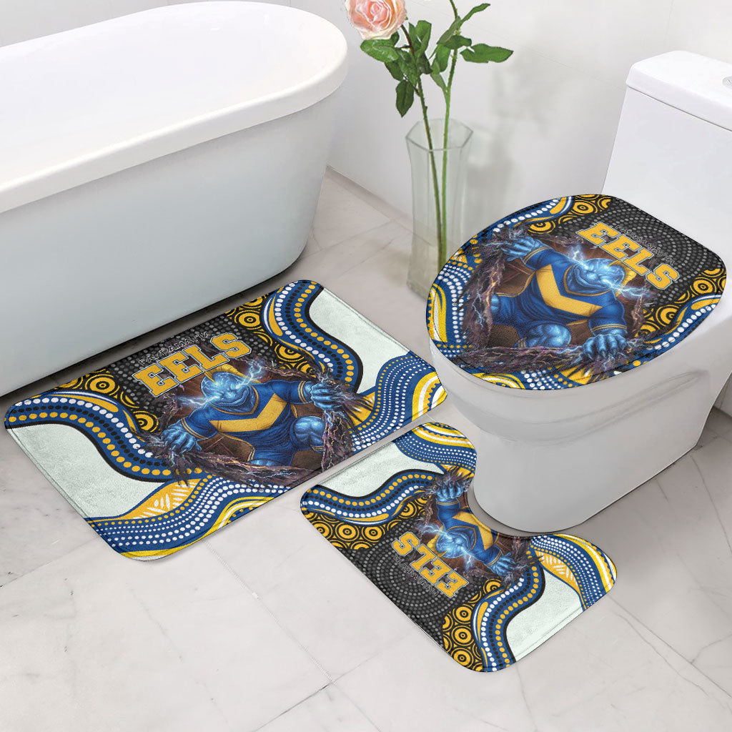 Parramatta Eels Bathroom Set The Scream of Lightning Eyes - Indigenous Dot Ripping Effect