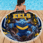 Parramatta Eels Beach Blanket The Scream of Lightning Eyes - Indigenous Dot Ripping Effect