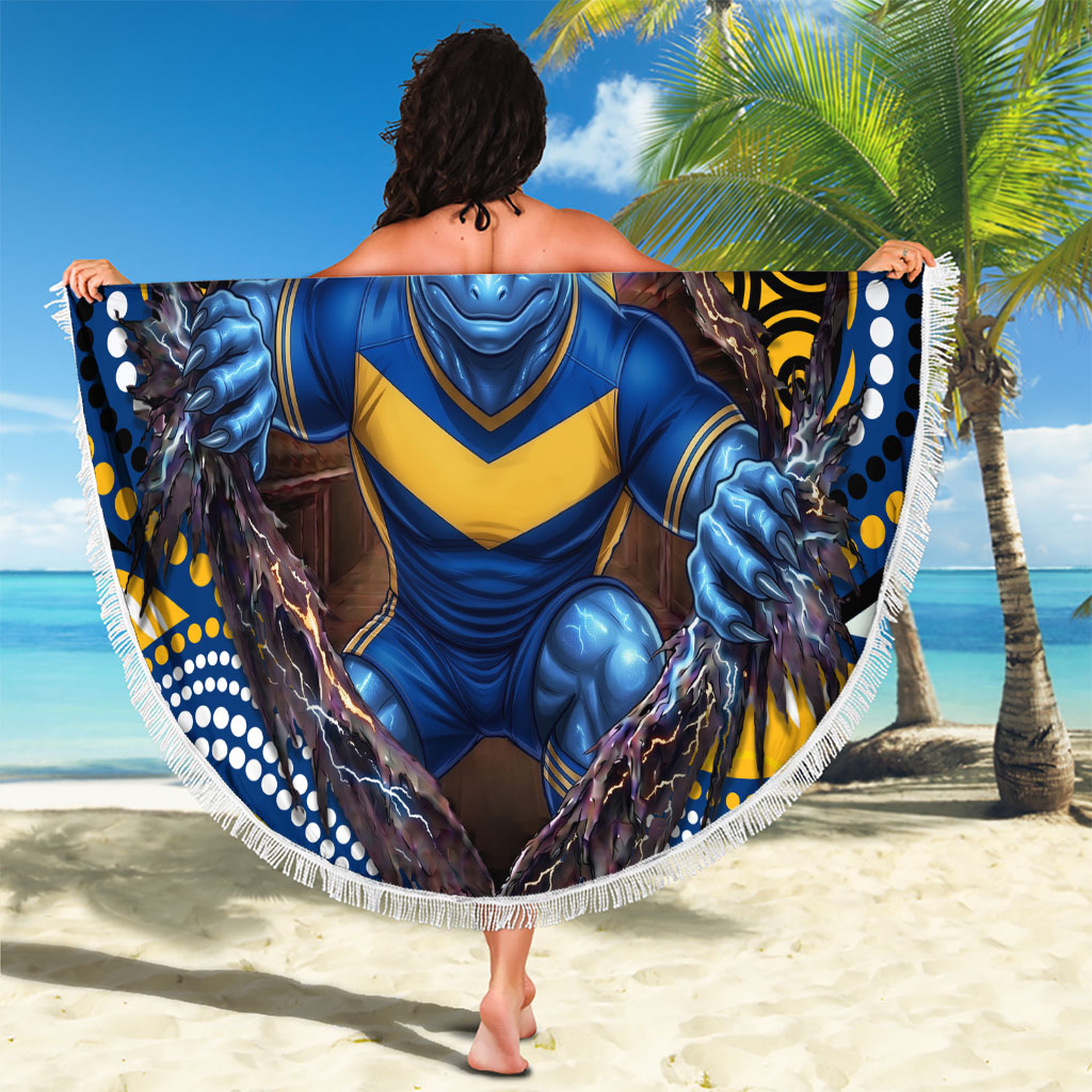 Parramatta Eels Beach Blanket The Scream of Lightning Eyes - Indigenous Dot Ripping Effect