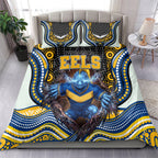 Parramatta Eels Bedding Set The Scream of Lightning Eyes - Indigenous Dot Ripping Effect