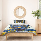 Parramatta Eels Bedding Set The Scream of Lightning Eyes - Indigenous Dot Ripping Effect