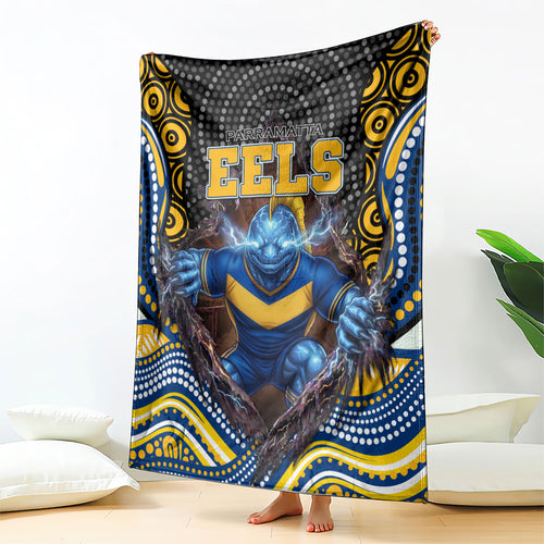 Parramatta Eels Blanket The Scream of Lightning Eyes - Indigenous Dot Ripping Effect