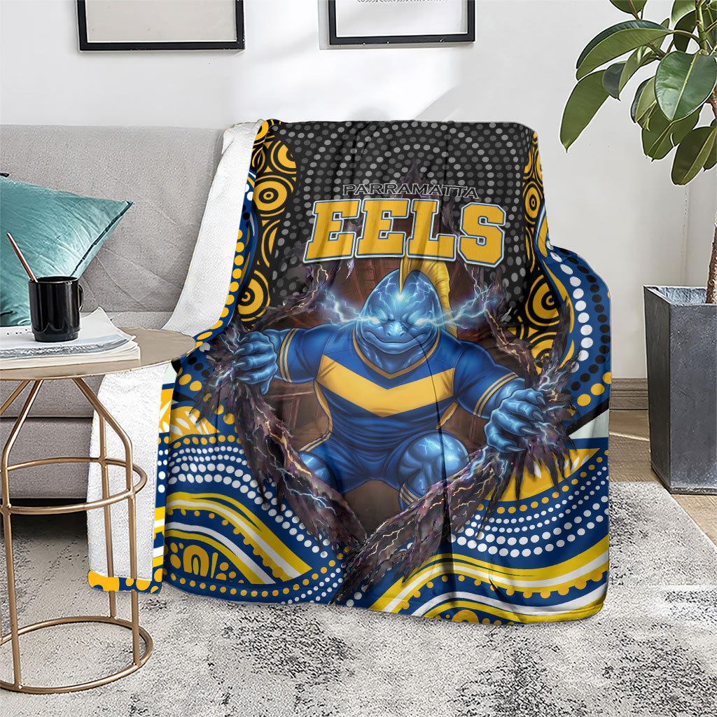 Parramatta Eels Blanket The Scream of Lightning Eyes - Indigenous Dot Ripping Effect