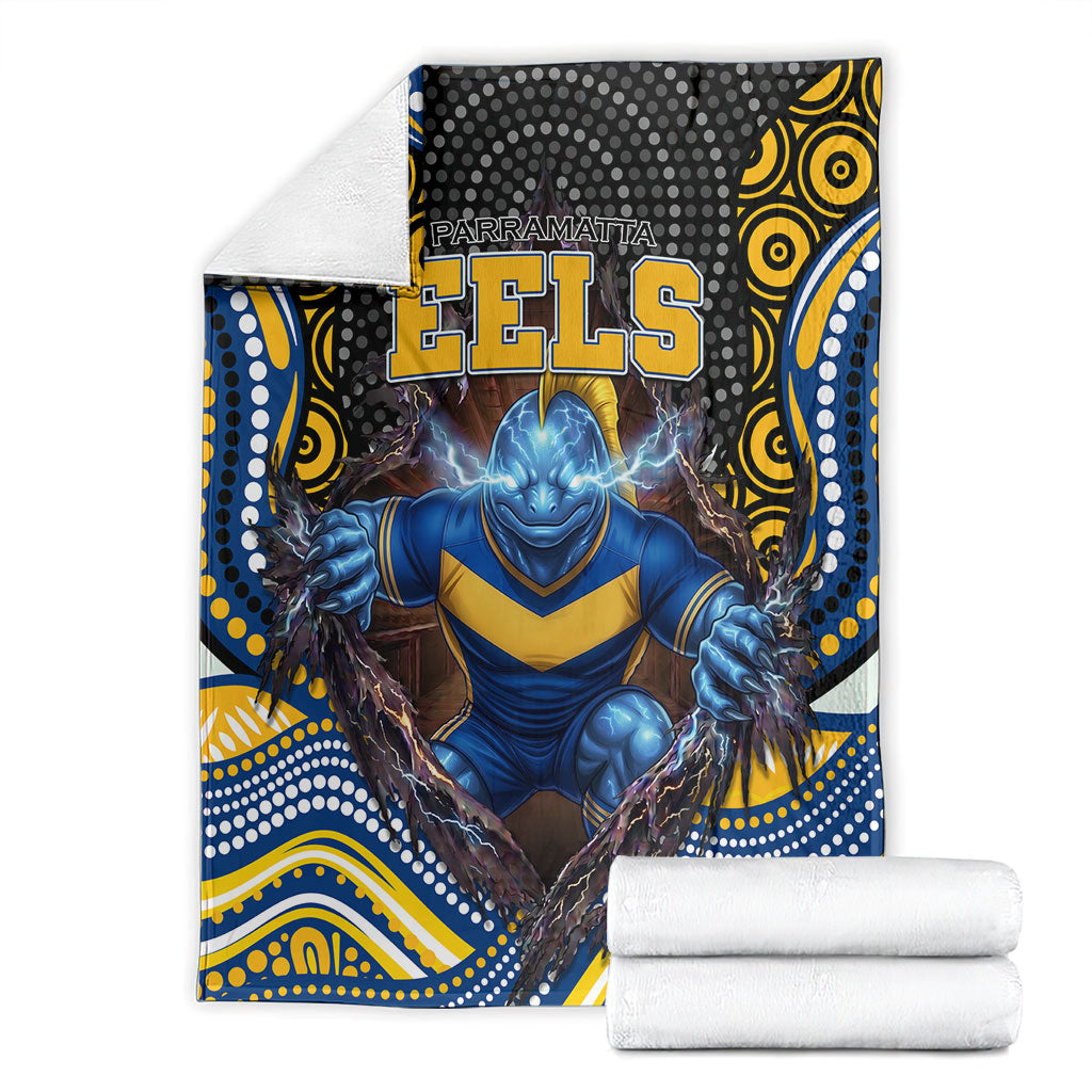 Parramatta Eels Blanket The Scream of Lightning Eyes - Indigenous Dot Ripping Effect