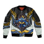 Parramatta Eels Bomber Jacket The Scream of Lightning Eyes - Indigenous Dot Ripping Effect