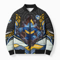 Parramatta Eels Bomber Puffer Jacket The Scream of Lightning Eyes - Indigenous Dot Ripping Effect
