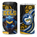Parramatta Eels 4 in 1 Can Cooler Tumbler The Scream of Lightning Eyes - Indigenous Dot Ripping Effect