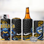 Parramatta Eels 4 in 1 Can Cooler Tumbler The Scream of Lightning Eyes - Indigenous Dot Ripping Effect