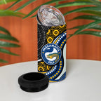 Parramatta Eels 4 in 1 Can Cooler Tumbler The Scream of Lightning Eyes - Indigenous Dot Ripping Effect