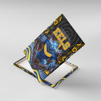 Parramatta Eels Canvas Wall Art The Scream of Lightning Eyes - Indigenous Dot Ripping Effect