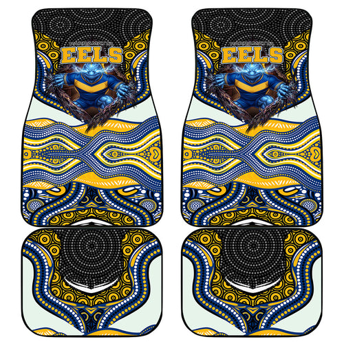 Parramatta Eels Car Mats The Scream of Lightning Eyes - Indigenous Dot Ripping Effect