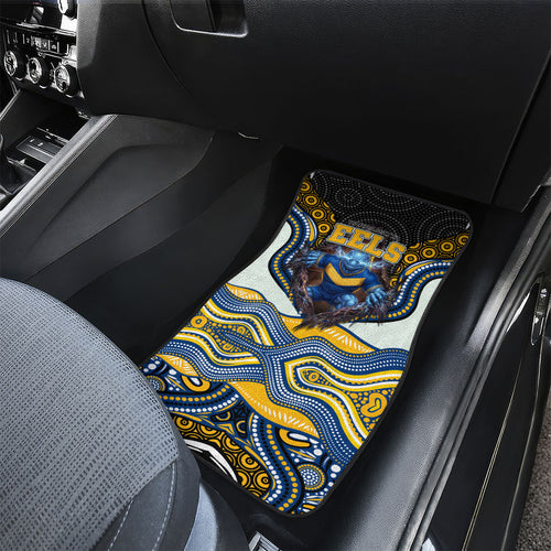 Parramatta Eels Car Mats The Scream of Lightning Eyes - Indigenous Dot Ripping Effect