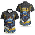 Parramatta Eels Couples Matching Mermaid Dress and Hawaiian Shirt The Scream of Lightning Eyes - Indigenous Dot Ripping Effect